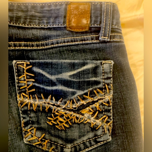 BKE Sabrina Dark Blue Flare Jeans - Picture 5 of 10